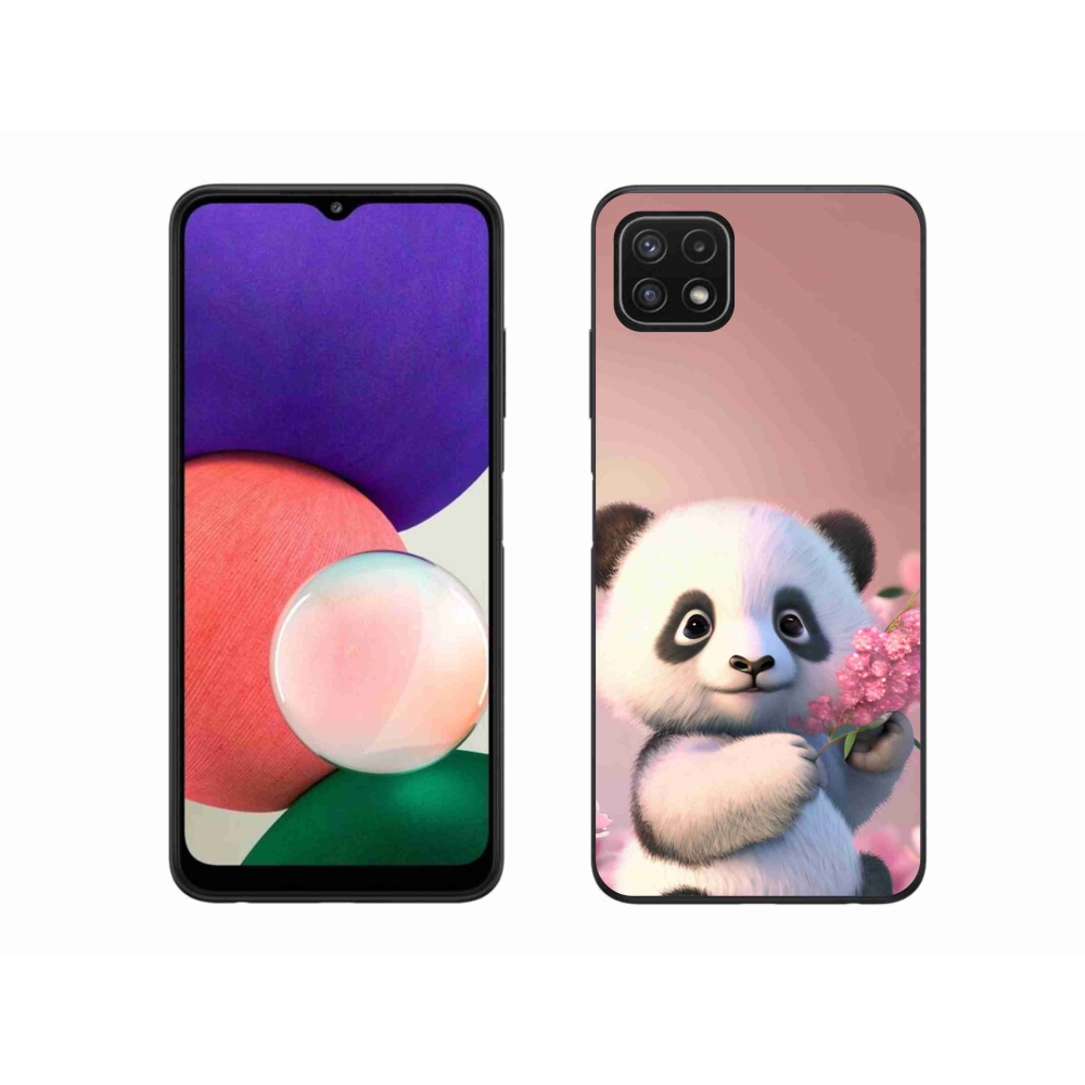 Gél borítás mmCase Samsung Galaxy A22 5G - aranyos panda