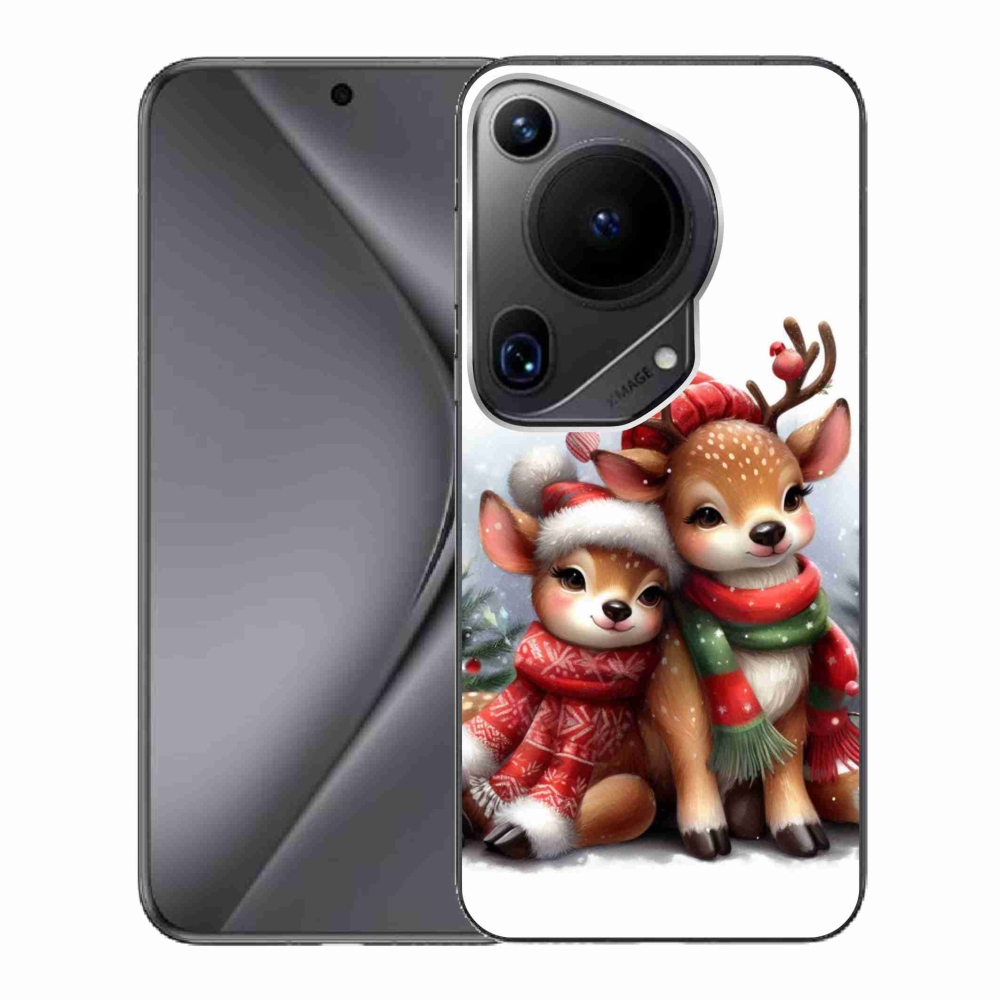 Zselés borítás mmCase a Huawei Pura 70 Ultra készülékhez - karácsonyi rénszarvas