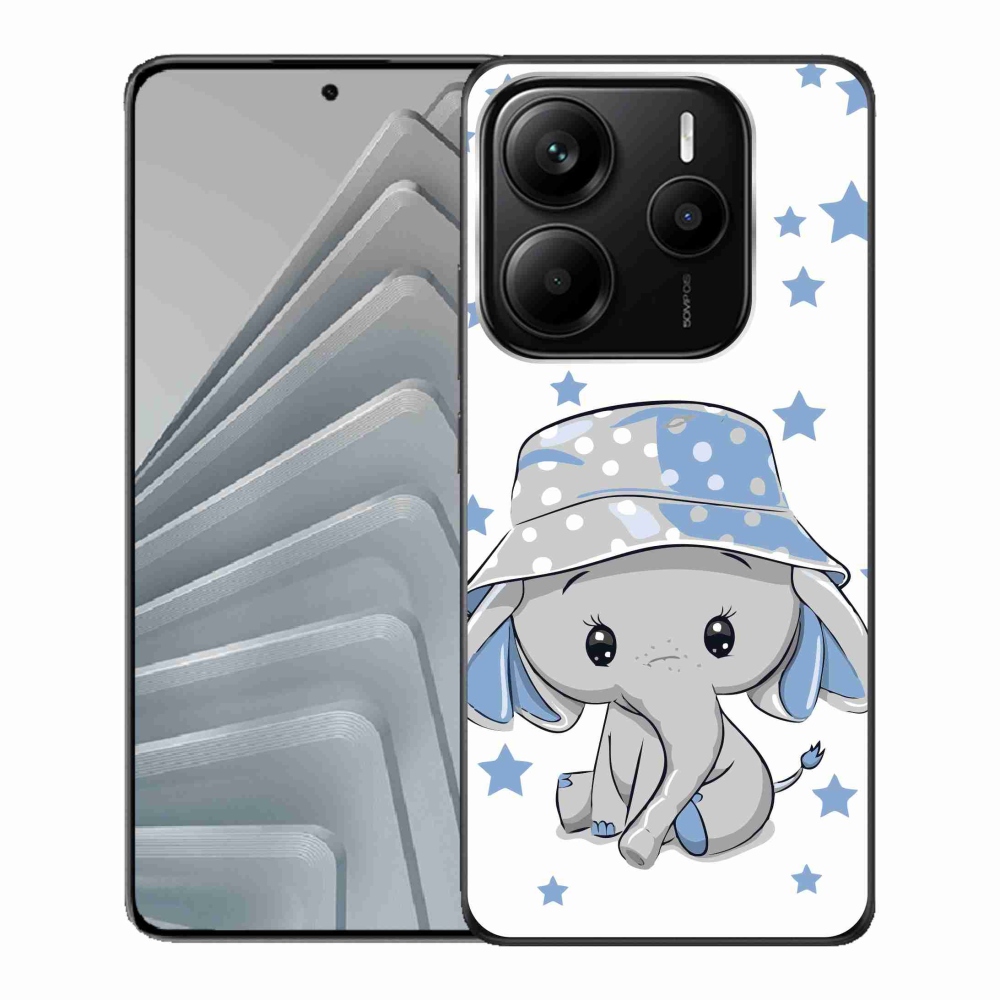 Gél borítás mmCase a Xiaomi Redmi Note 14 5G számára - kék elefánt