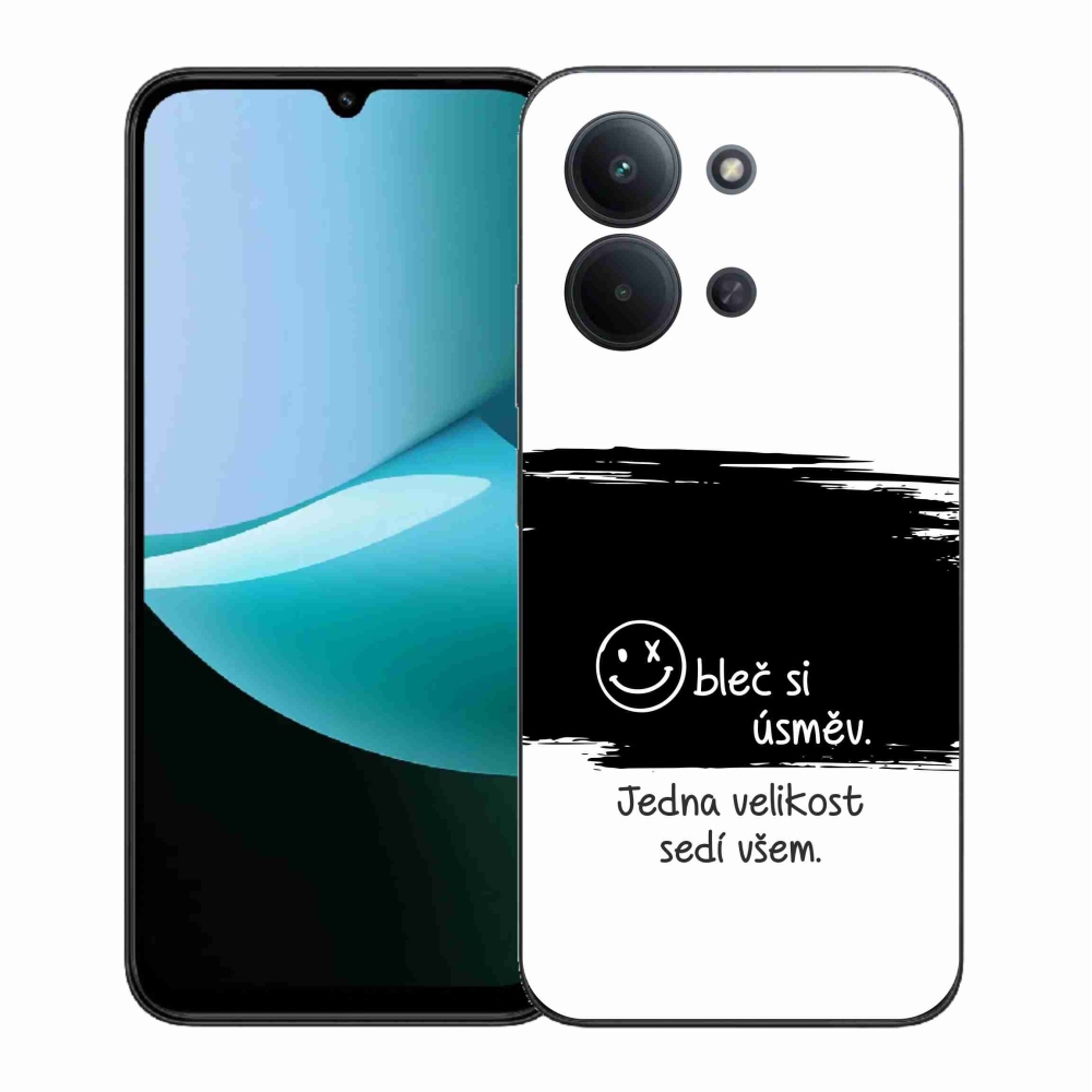 Gél borító mmCase a Xiaomi Redmi 15C 4G (171mm)/Poco C85 4G (171mm) - vicces szöveg 8 fekete-fehér háttérrel