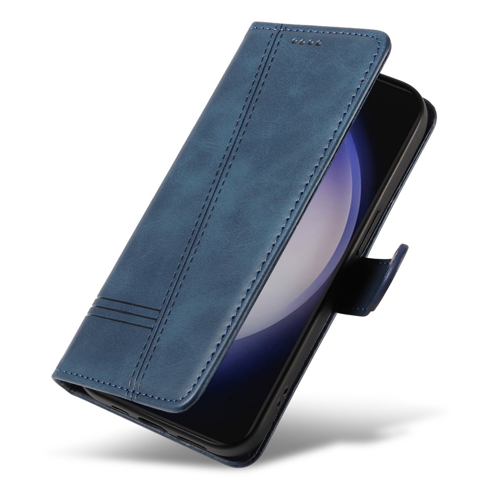 Póló alakú könyvtáska Samsung Galaxy S24+/S25+ készülékhez - kék