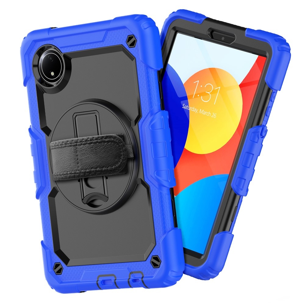 Strapabíró huzat kéztartóval és vállpánttal Xiaomi Redmi Pad SE 8.7 - sötétkék színben