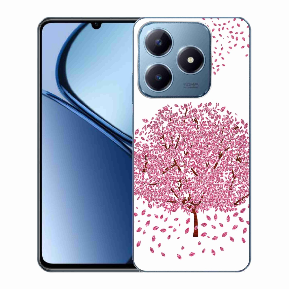 Zselés borító mmCase a Realme C63 készülékhez - rajzfilmfa levelekkel