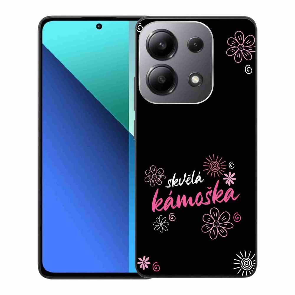 Gél borítás mmCase a Xiaomi Redmi Note 13-hoz - nagyszerű haver fekete háttérrel