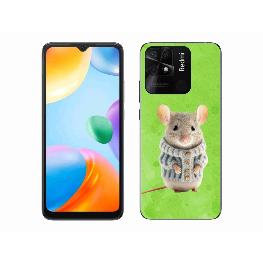 Gél borítás mmCase a Xiaomi Redmi 10C-hez - egér pulóverben