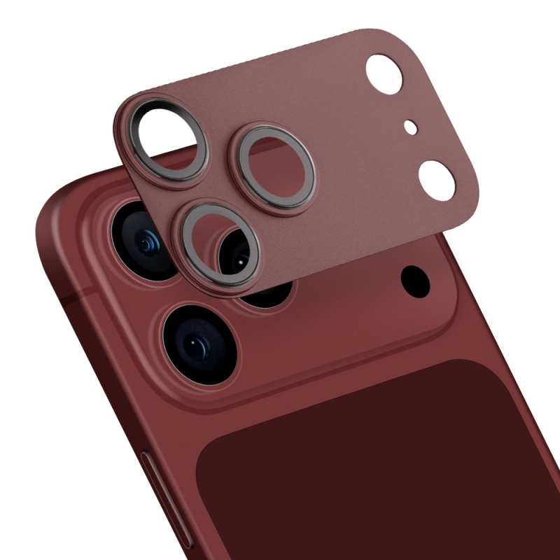 TOK: ME Camera Island lencsevédő az Apple iPhone 18 Pro Max-hoz, sötét cseresznye színben