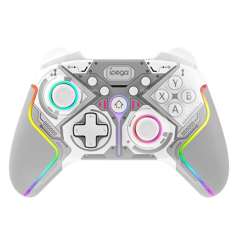 iPega 9666BH Bluetooth RGB Gamepad Android/iOS/PS3/PS4/PC/N-Switch fehér színben