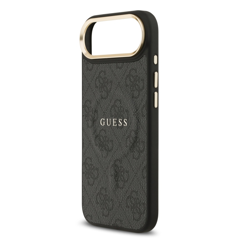 Guess PU bőr 4G arany keret MagSafe hátlap iPhone Air fekete iPhone Airhez