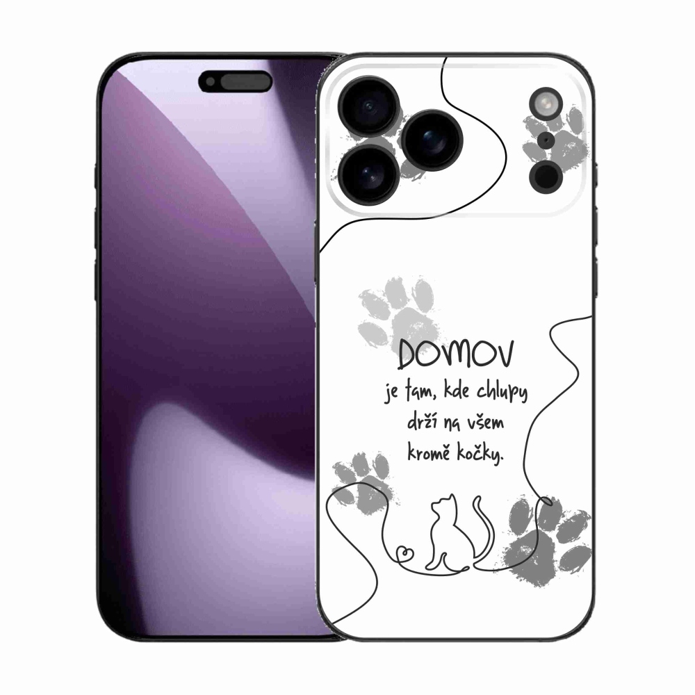 Gél borítás mmCase iPhone 17 Pro Max készülékhez - macska motívum fehér háttér
