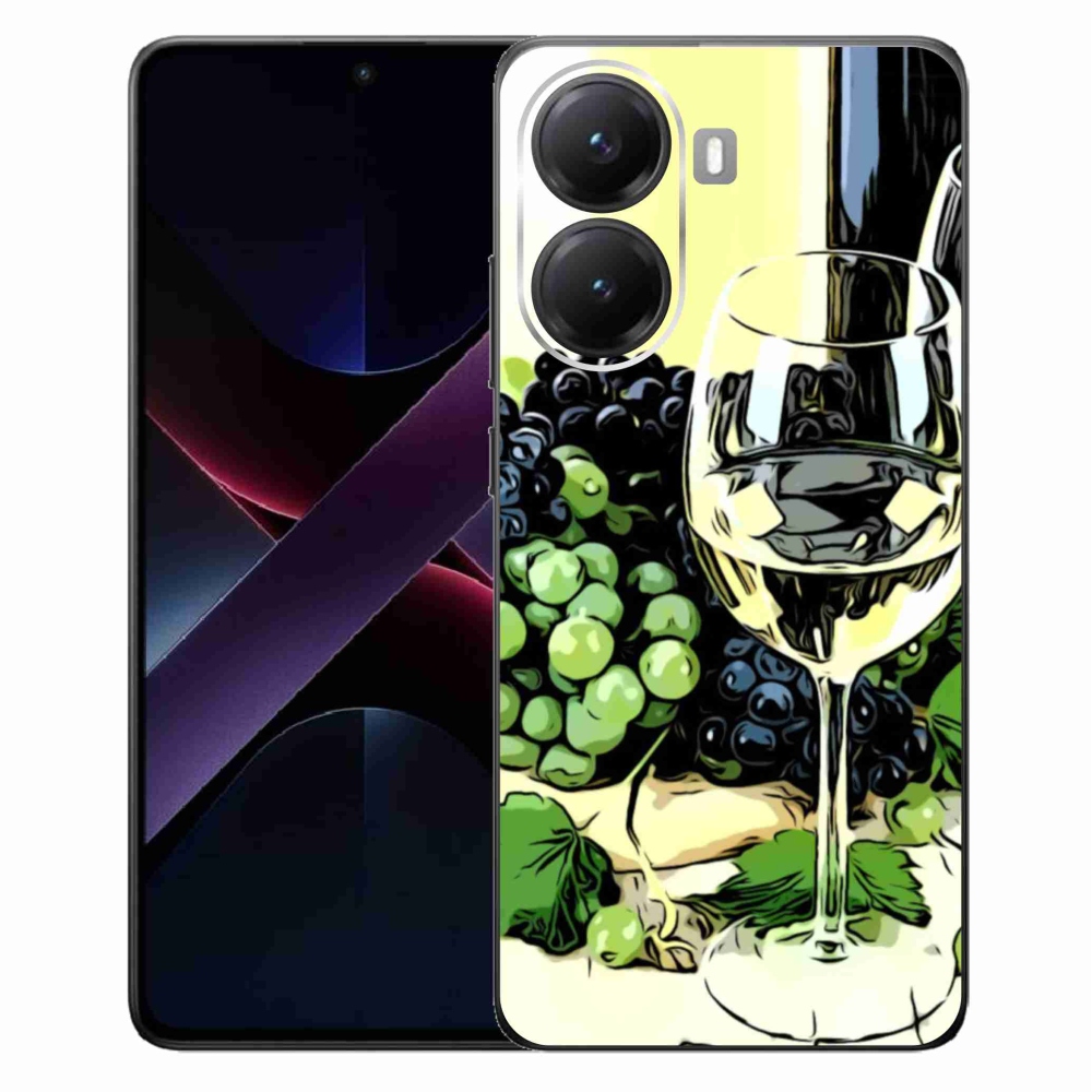 Gél borító mmCase a Xiaomi Poco X7 Pro 5G számára - pohár bor