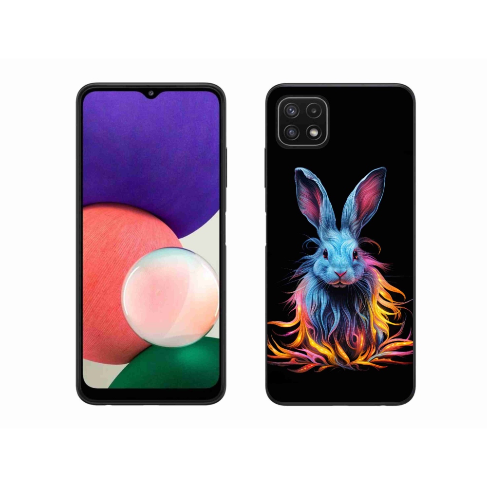 Gél borító mmCase Samsung Galaxy A22 5G - absztrakt nyúl - Samsung Galaxy A22 5G - absztrakt nyúl