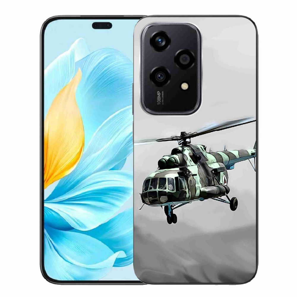 Zselés borítás mmCase a Honor 200 Lite 5G számára - katonai helikopter