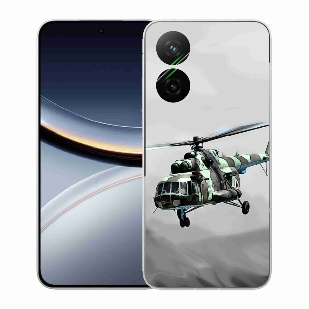 Gél borítás mmCase a Xiaomi Poco F7 5G számára - katonai helikopter