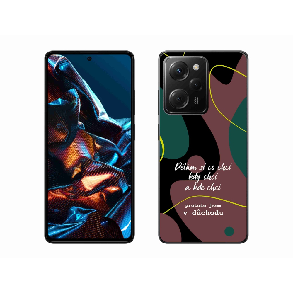 Gél borító mmCase a Xiaomi Poco X5 Pro 5G számára - vicces szöveg 10 fekete háttér