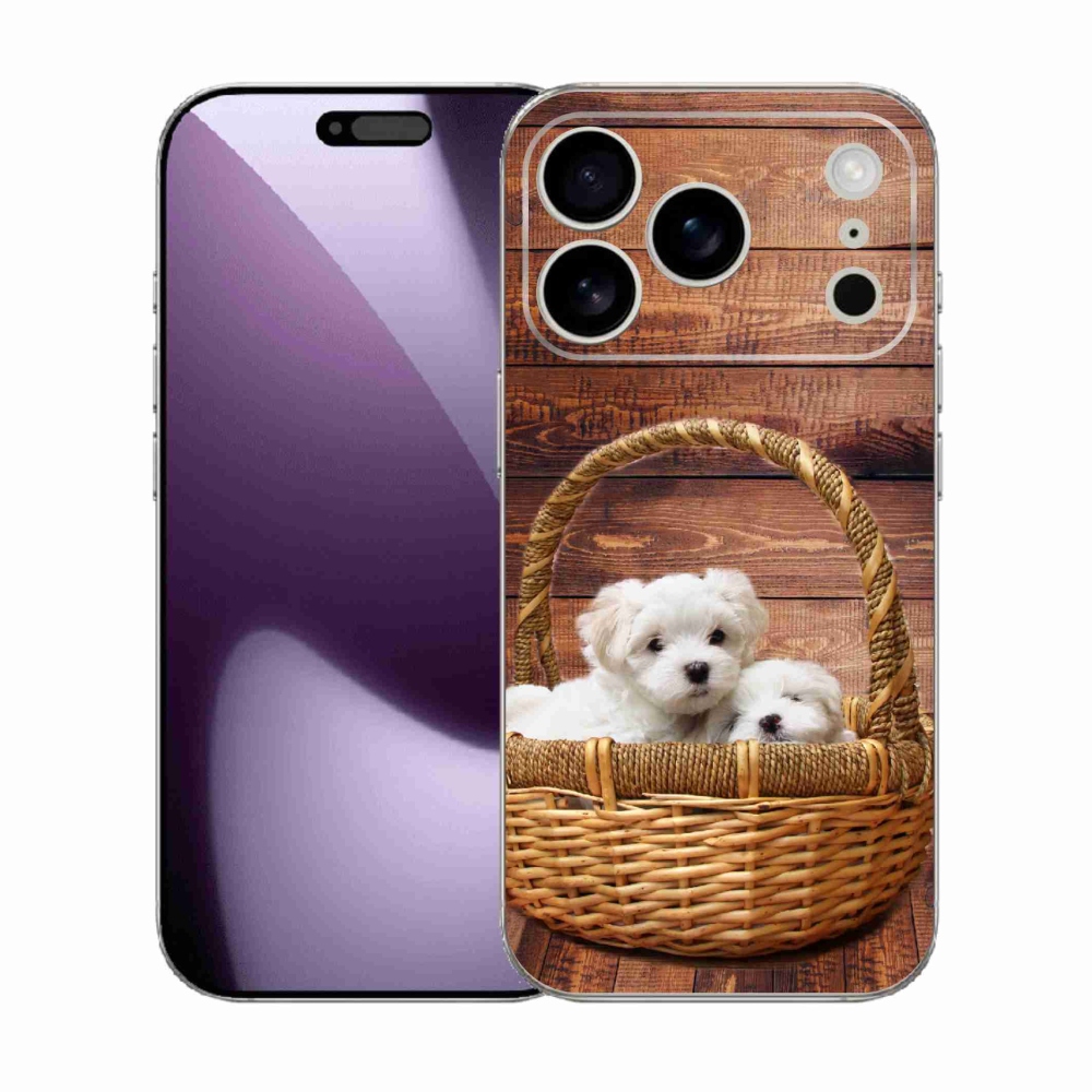 Zselés borítás mmCase iPhone 17 Pro készülékhez - kölyökkutyák