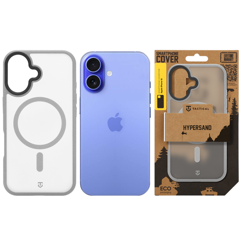 Tactical MagForce Hypersand tok az Apple iPhone 16-hoz, világosszürke