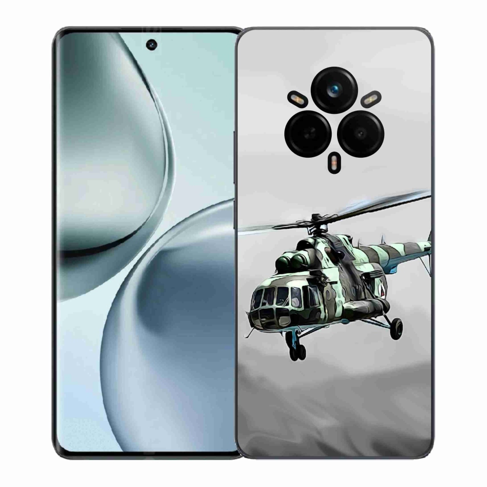 Gél borítás mmCase a Realme 14 Pro 5G számára - katonai helikopter