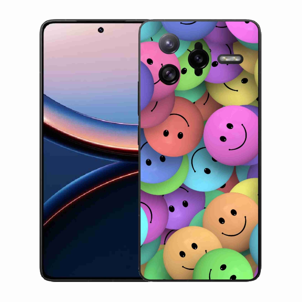 Gél borítás mmCase a Xiaomi Poco F7 Ultra számára - színes smiley-k