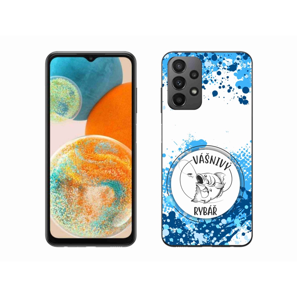 Gél borító mmCase Samsung Galaxy A23 4G/5G - szenvedélyes halász fehér háttérrel