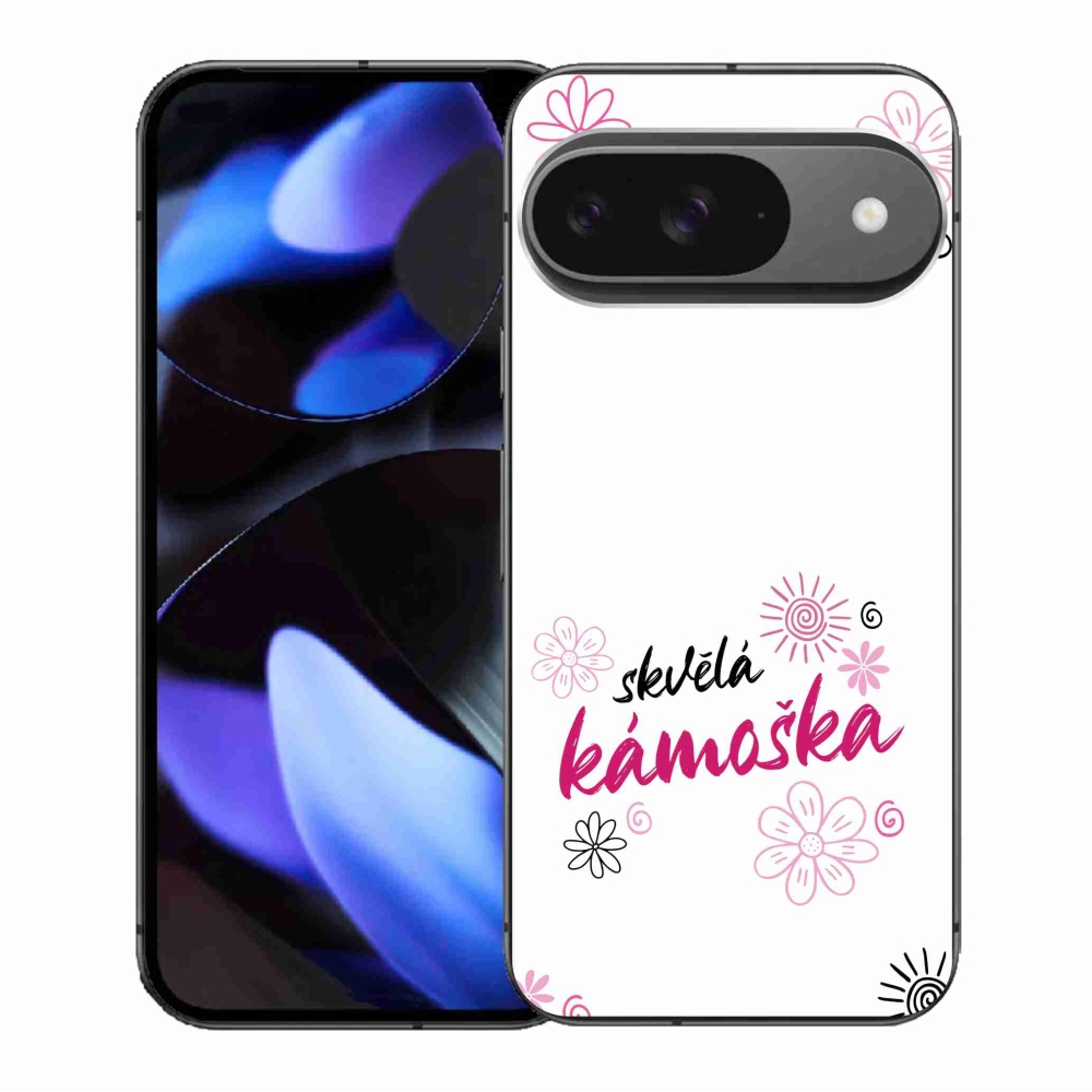 Gél borítás mmCase a Google Pixel 9/9 Pro készülékhez - nagyszerű haver fehér háttérrel