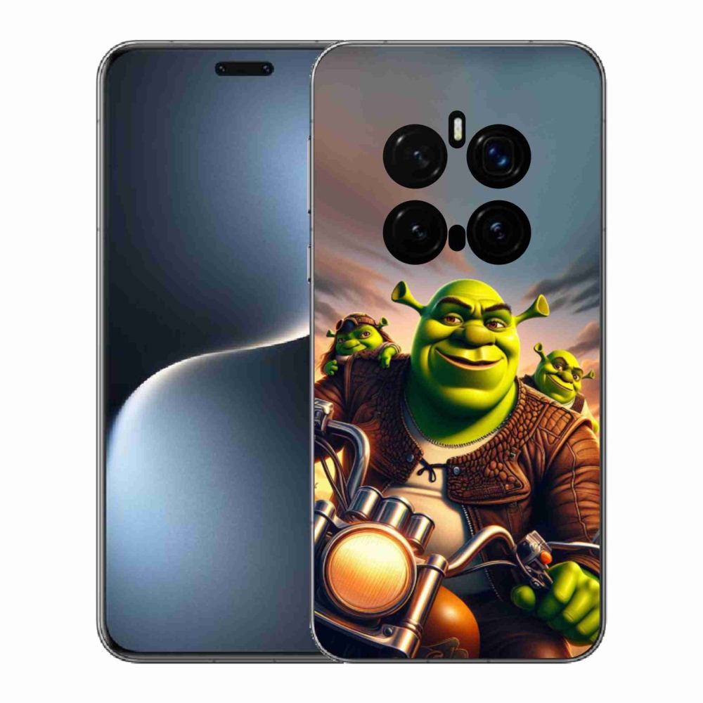 Zselés borítás mmCase a Honor Magic 7 Pro 5G számára - Shrek egy motorkerékpáron