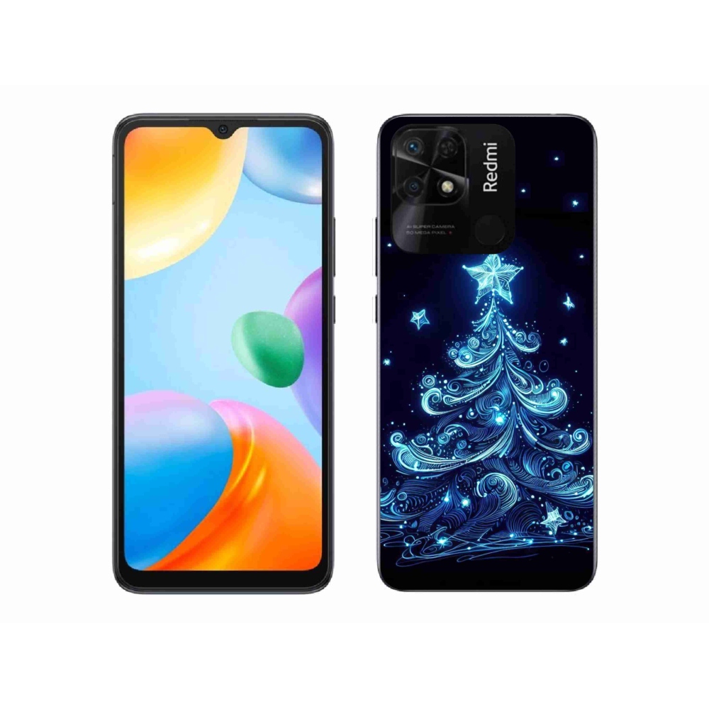 Gél borítás mmCase a Xiaomi Redmi 10C-hez - neon karácsonyfa 4