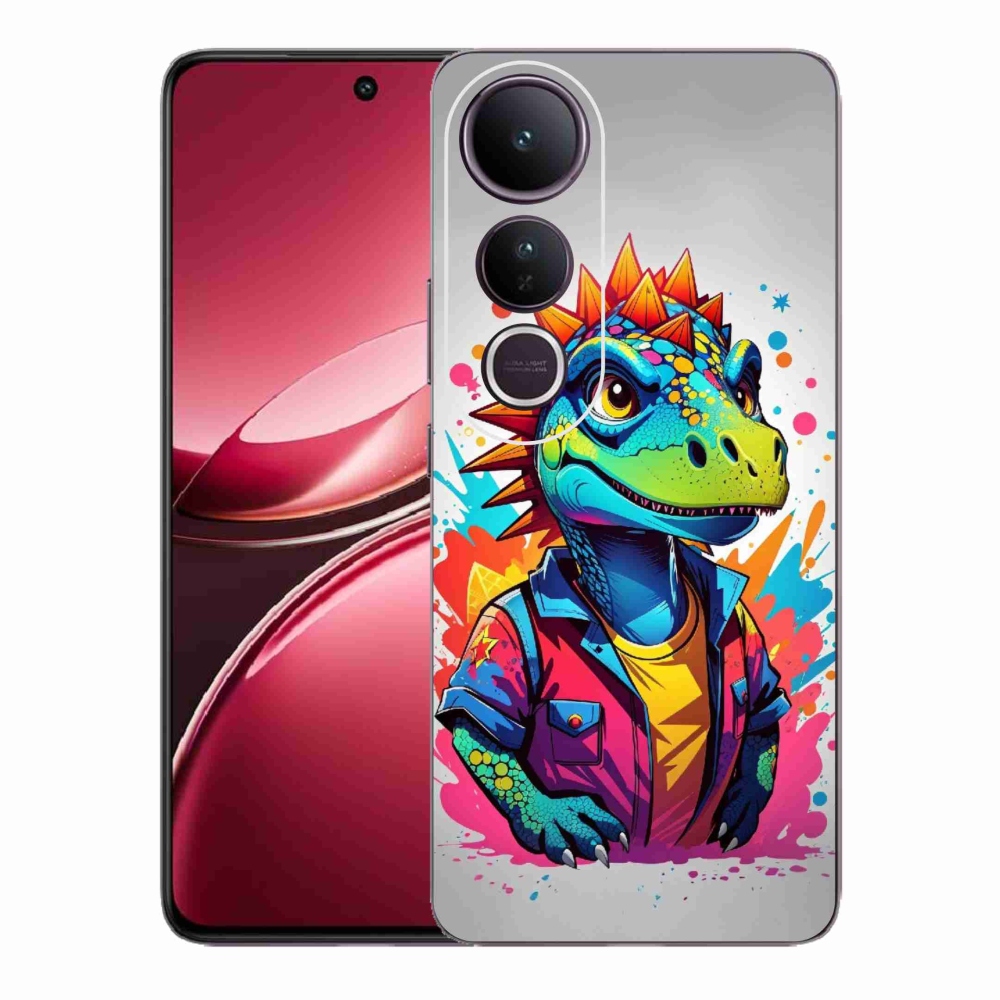Gél borító mmCase a Vivo V50 Lite 4G/5G készülékhez - színes dinoszaurusz