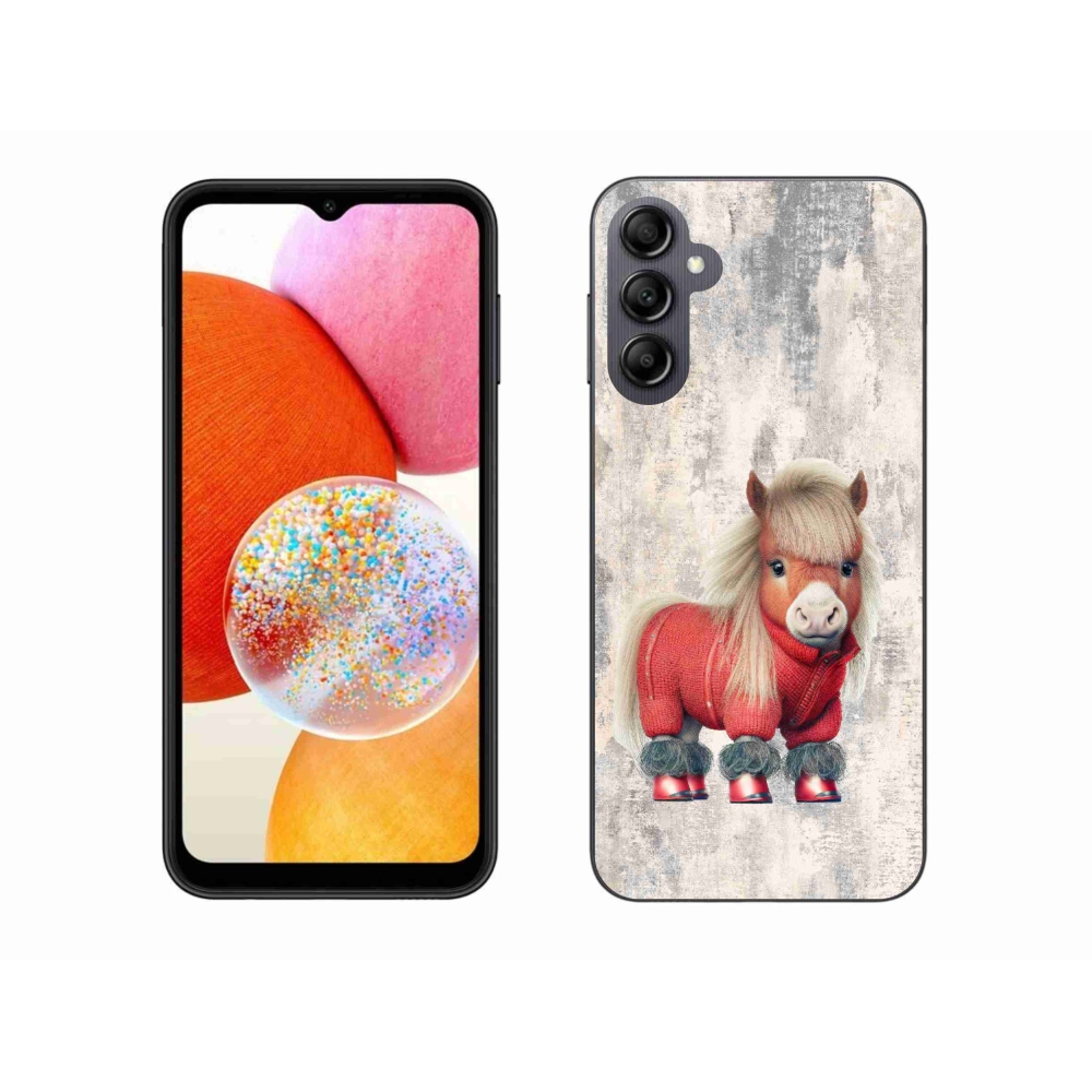 Gél borítás mmCase Samsung Galaxy A14 4G/5G - póni pulóverben - Samsung Galaxy A14 4G/5G - póni pulóverben