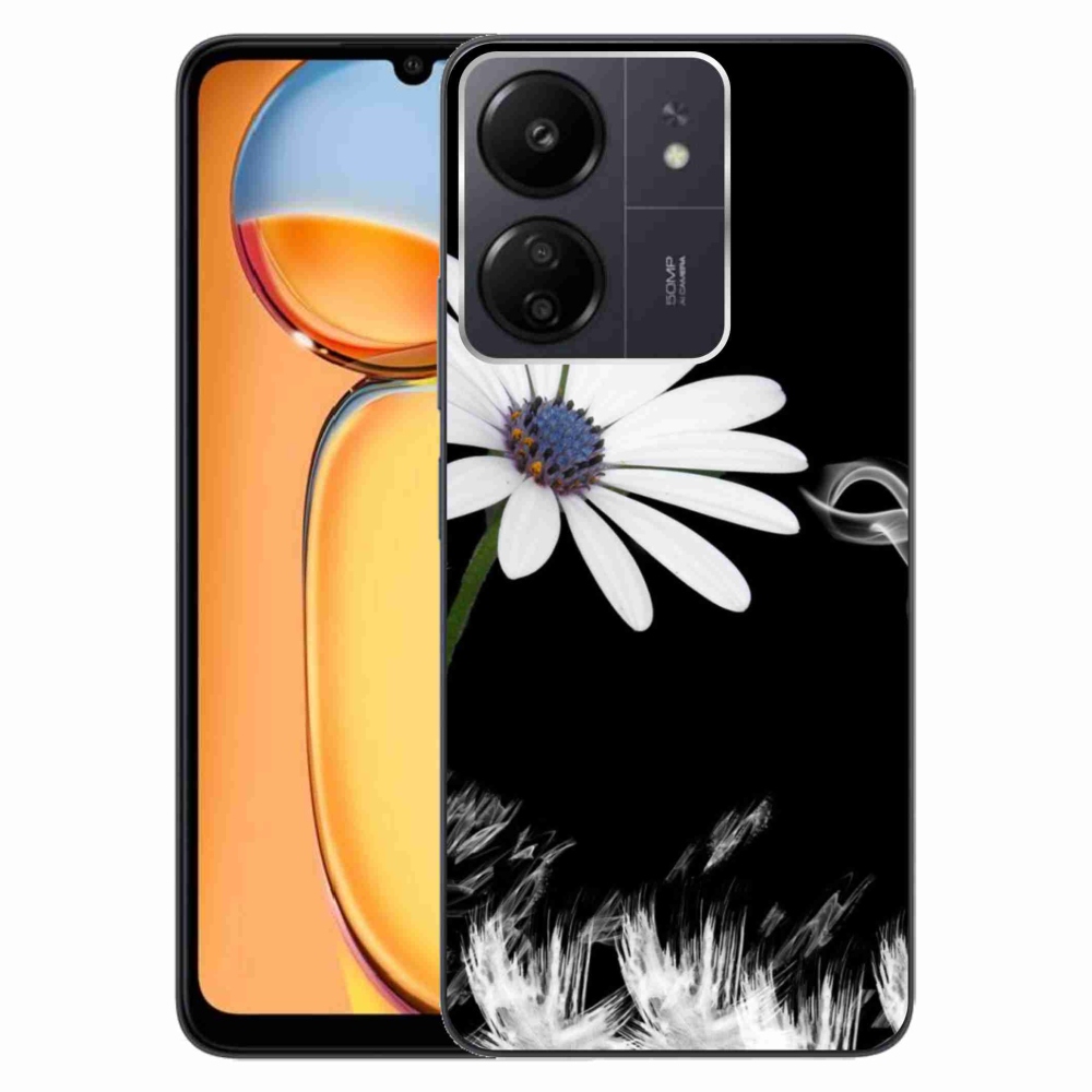 Gél borítás mmCase a Xiaomi Poco C65/Redmi 13C-hez - fehér virág