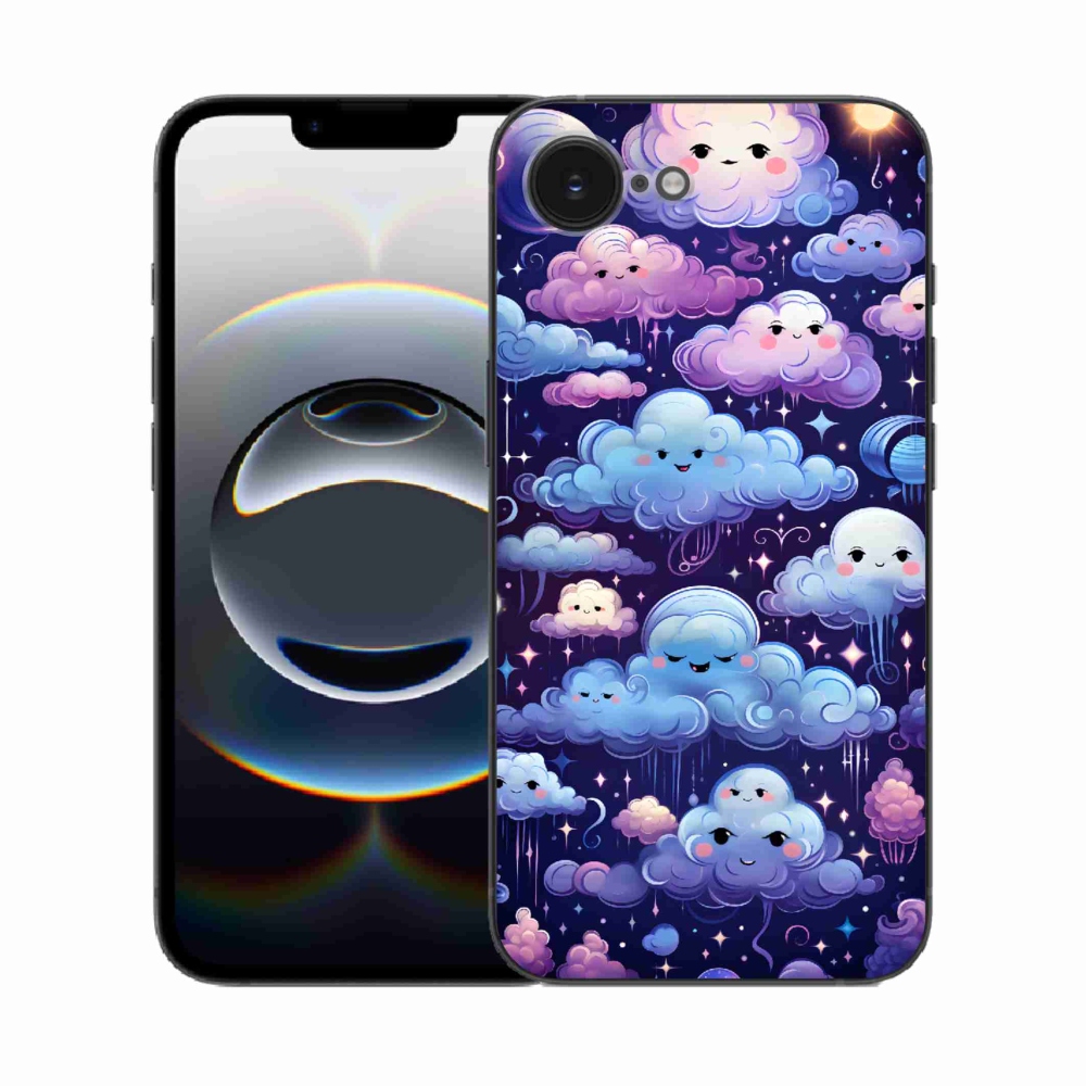 Zselés borítás mmCase iPhone 16e készülékhez - felhők