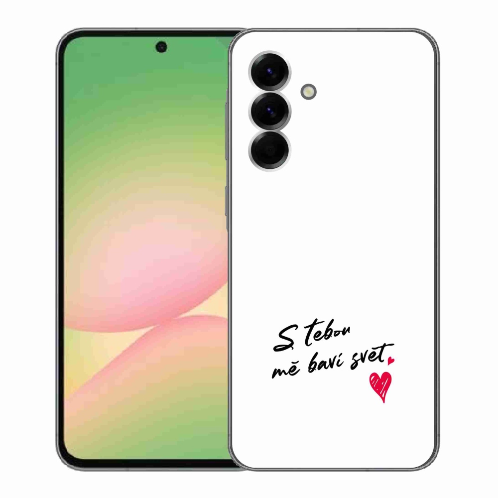 Gél borító mmCase Samsung Galaxy A56 5G - szerelmes szöveg 1 fehér háttér