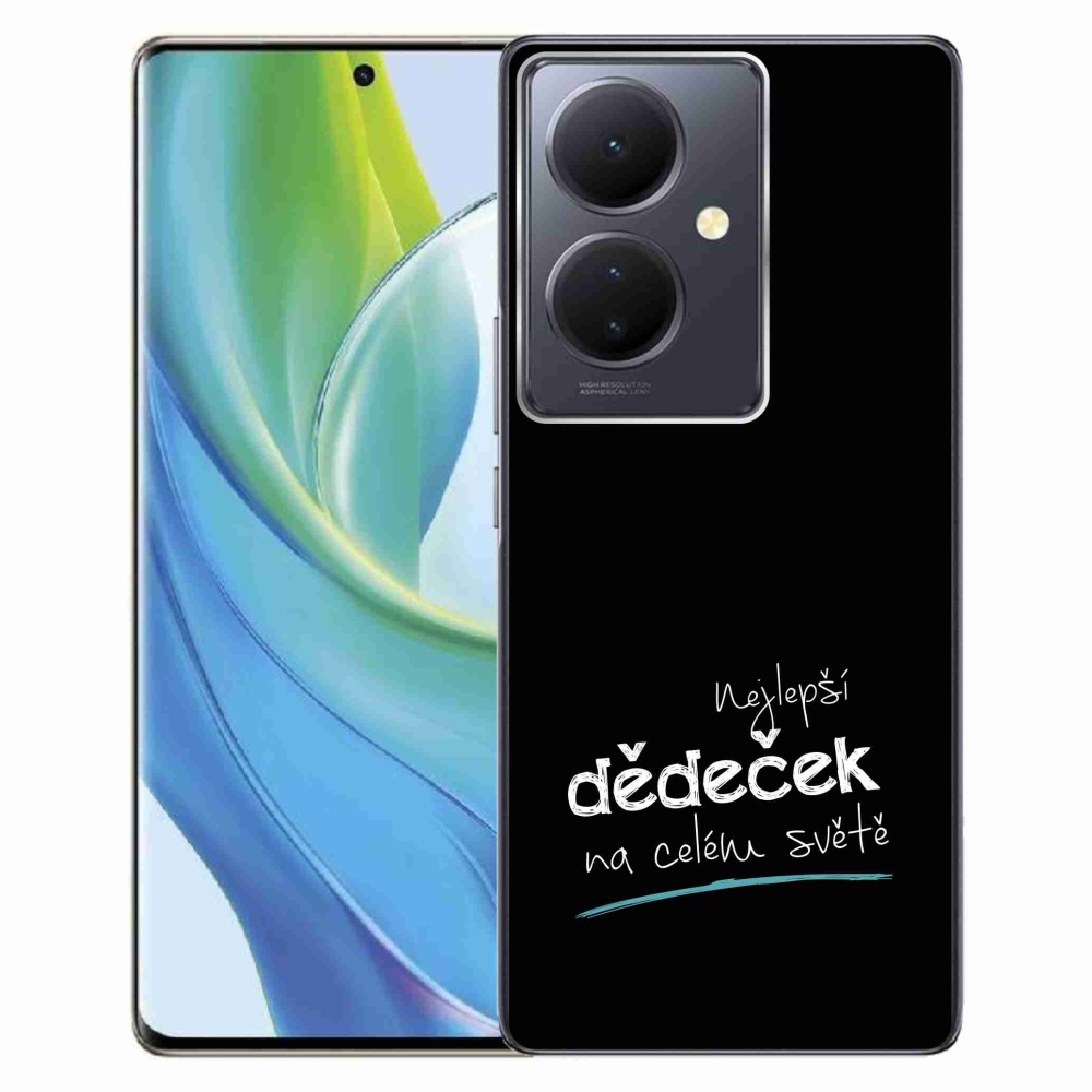 Gélburkolat mmCase a Vivo V29 Lite 5G-n - a legjobb nagypapa 3 fekete háttérrel