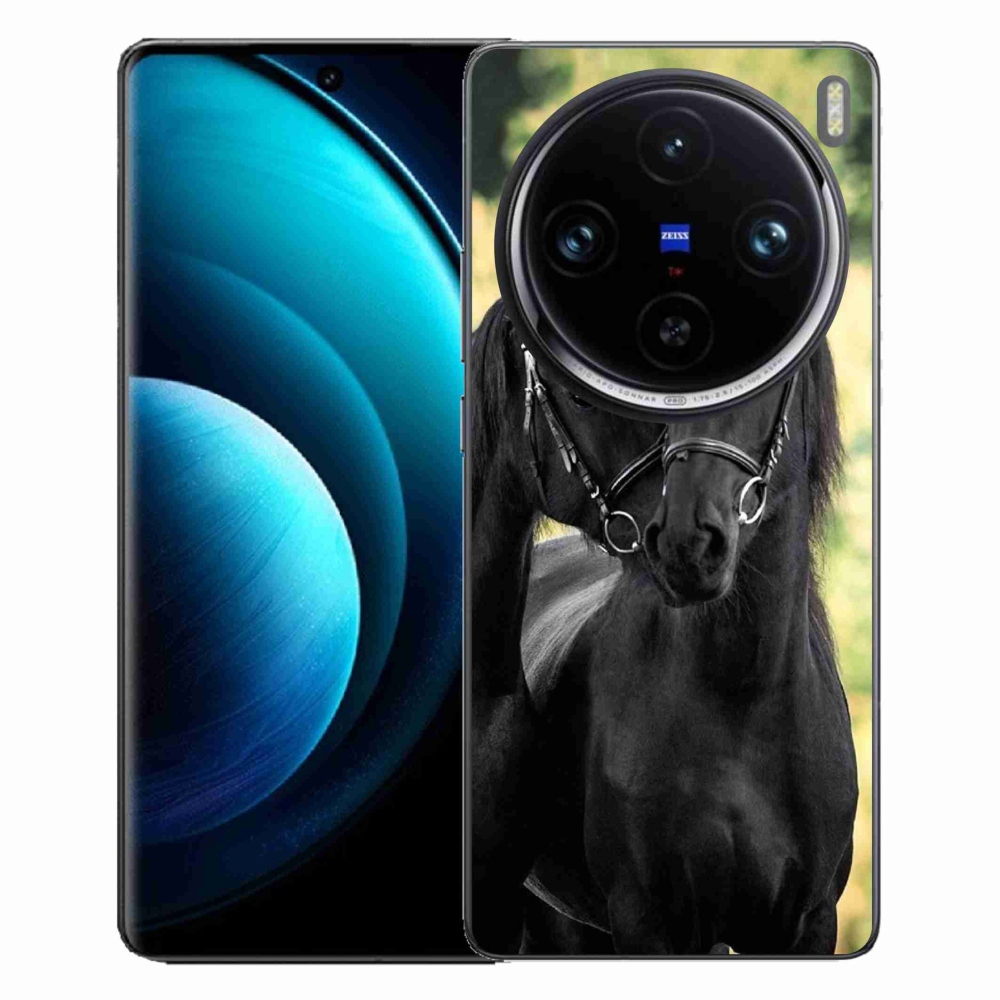 Zselés borítás mmCase a Vivo X100 Pro 5G-n - két fekete ló