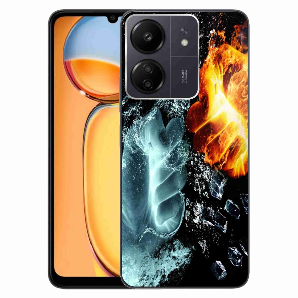 Gél borítás mmCase a Xiaomi Poco C65/Redmi 13C - víz és tűz számára