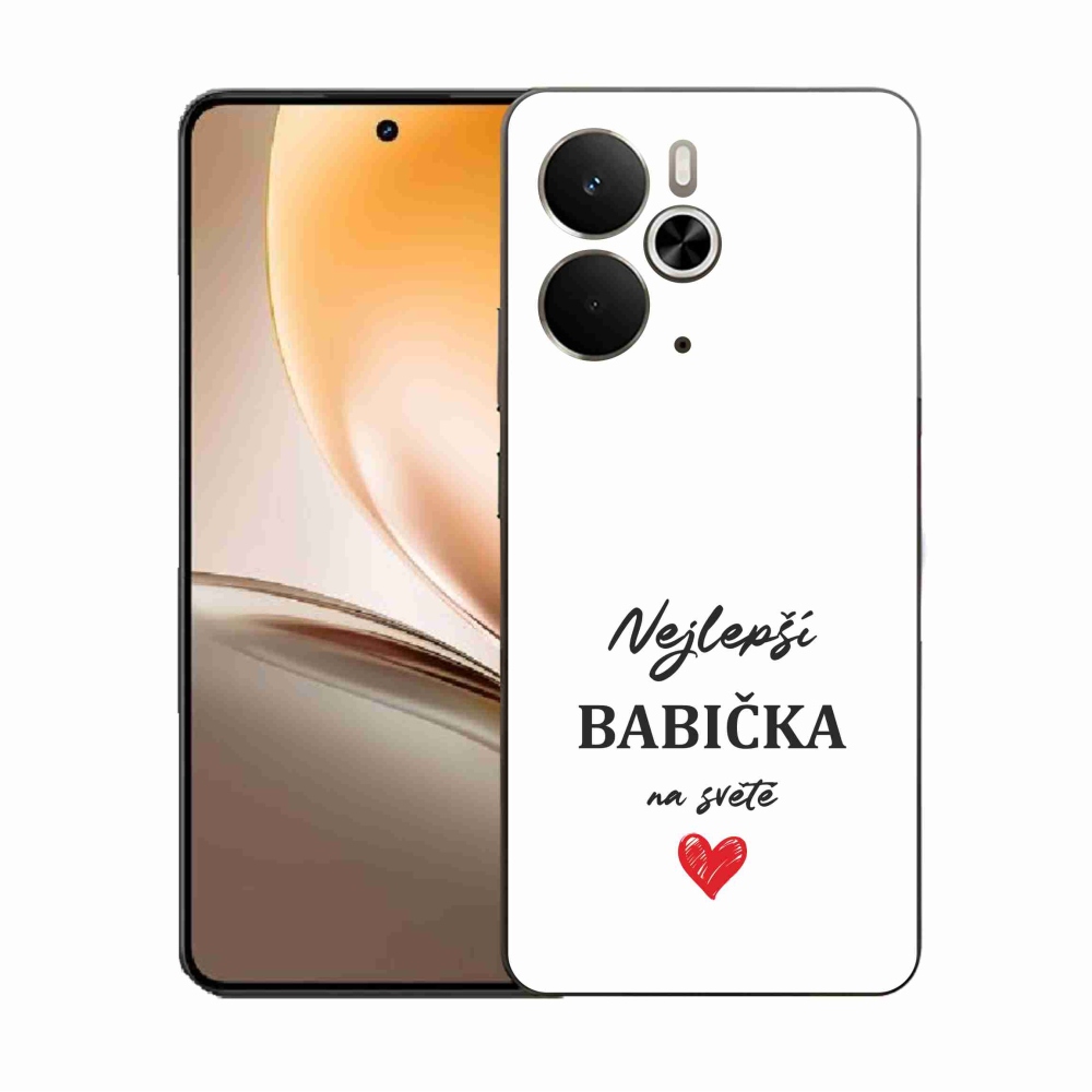 Gél borítás mmCase a Realme 14 5G/14T 5G - Best Grandma 1 fehér háttérrel