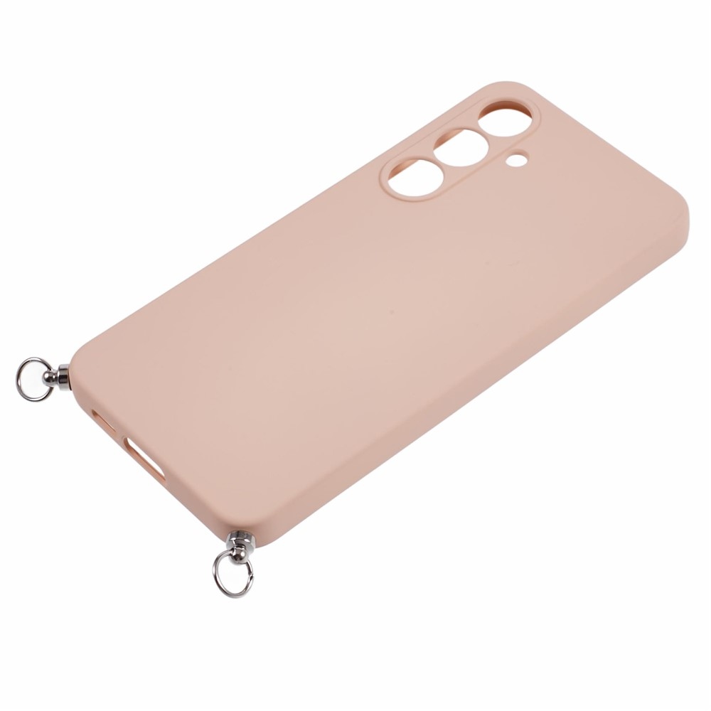 Bélelt zselés tok húzózsinórral Samsung Galaxy A17 4G/5G - rózsaszínű