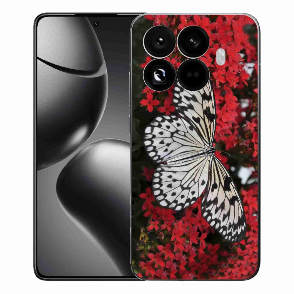 Gél borítás mmCase a Xiaomi 15T Pro számára - fekete és fehér pillangó 1