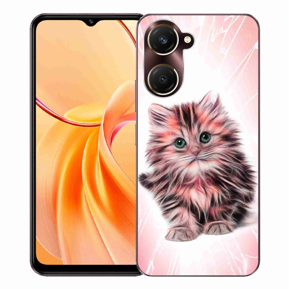 Gél borító mmCase a Vivo Y28s 5G-hez - aranyos cica