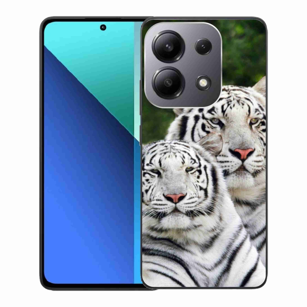 Gél tok mmCase a Xiaomi Redmi Note 13-hoz - fehér tigrisek