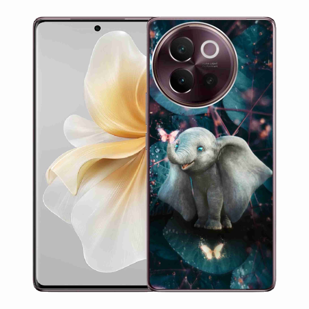 Gél borító mmCase a Vivo V40 Lite 5G készülékhez - aranyos elefánt