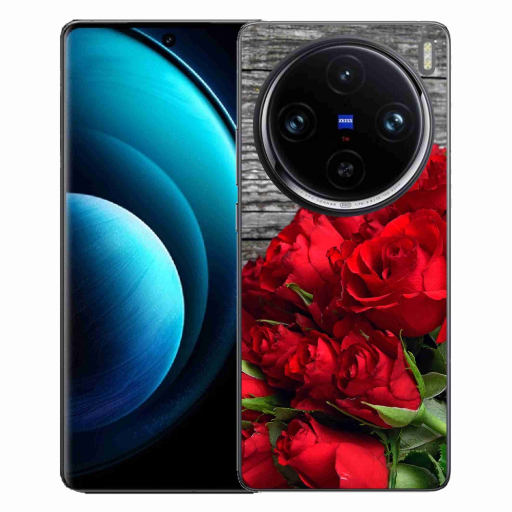 Zselés borítás mmCase a Vivo X100 Pro 5G készülékhez - piros rózsa
