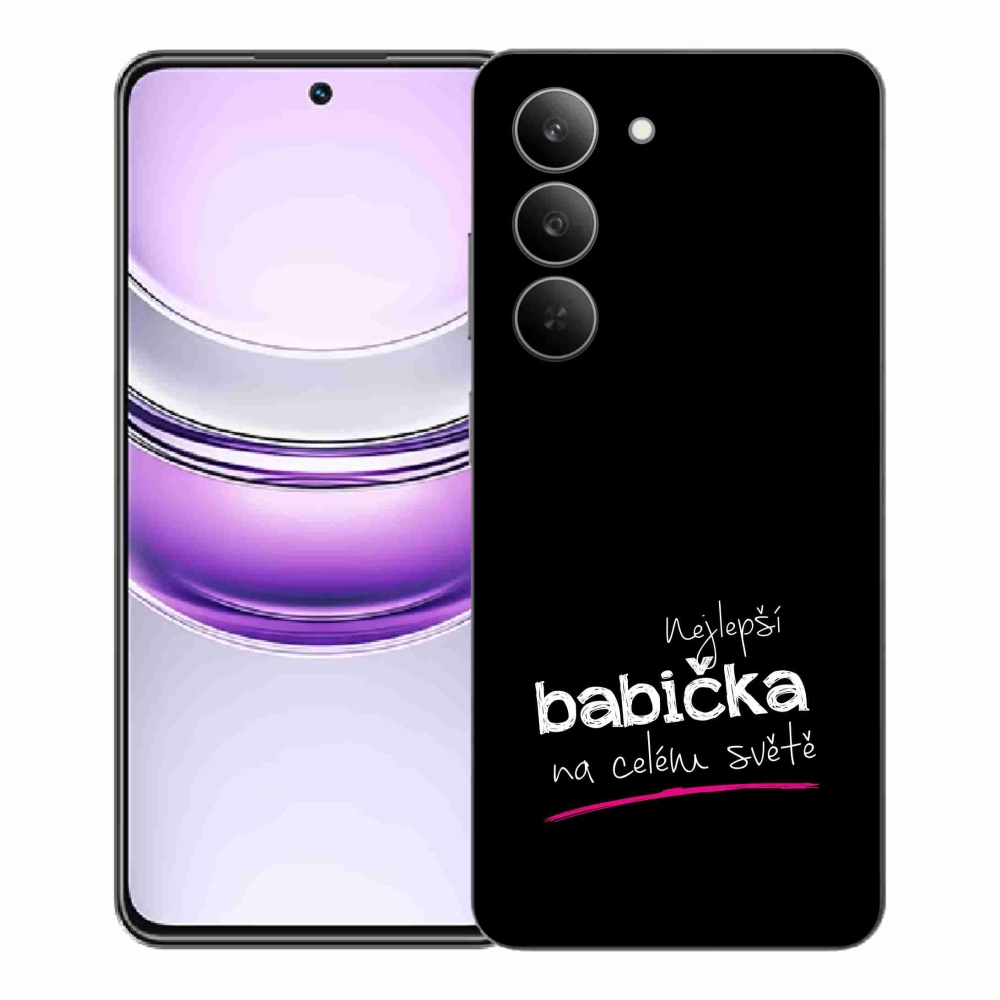 Gél borító mmCase a Realme 14x 5G - legjobb nagymama 4 fekete háttérrel