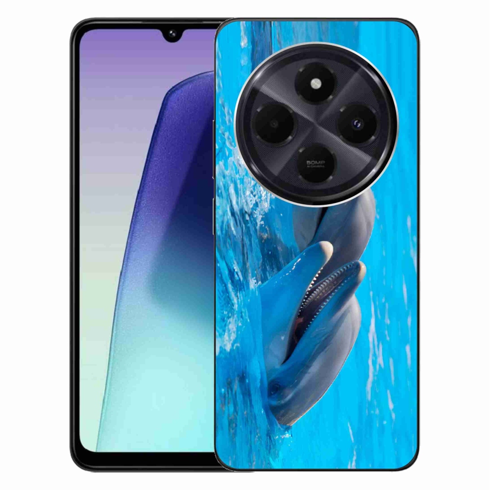 Gél borítás mmCase a Xiaomi Redmi 14C/Poco C75 számára - delfinek