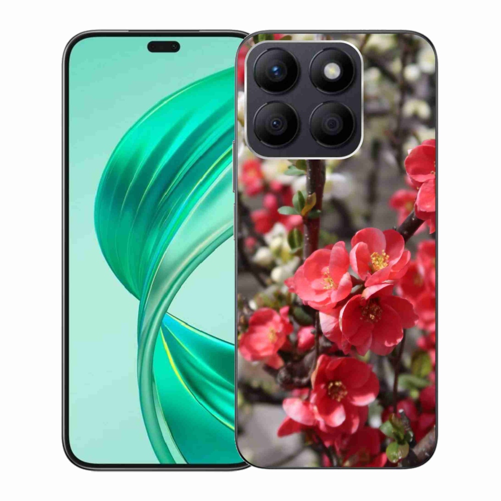 Zselés borítás mmCase a Honor X8b készülékhez - piros virágok