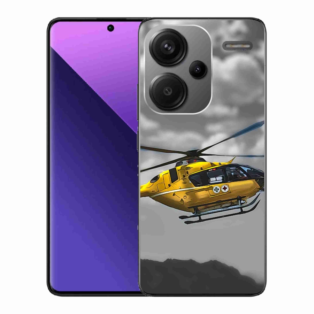 Gél borítás mmCase a Xiaomi Redmi Note 13 Pro+ 5G - sárga helikopterhez