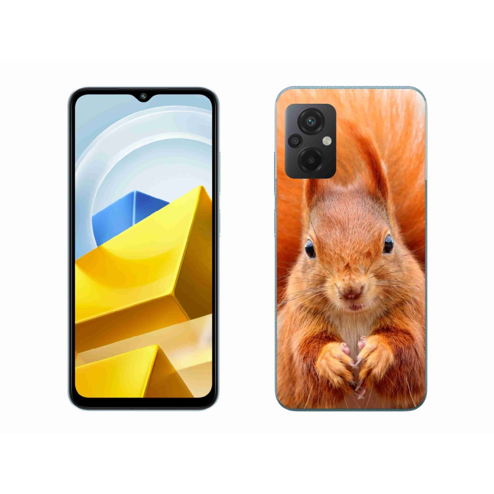 Gél borítás mmCase a Xiaomi Poco M5 4G készülékhez - mókus