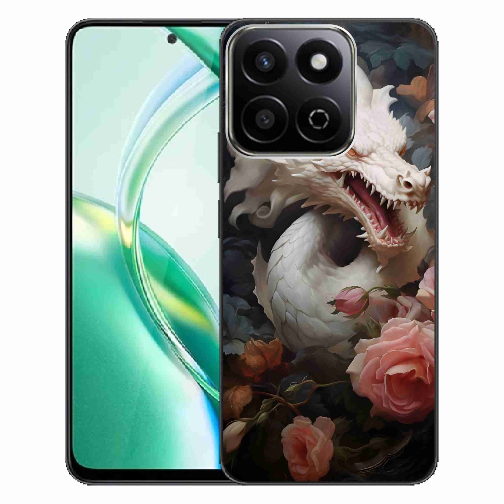 Zselés borítás mmCase a Honor 200 Smart 5G készülékhez - fehér sárkány