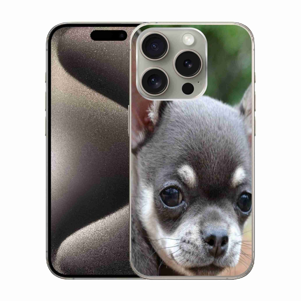 Gél tok mmCase iPhone 15 Pro készülékhez - chihuahua