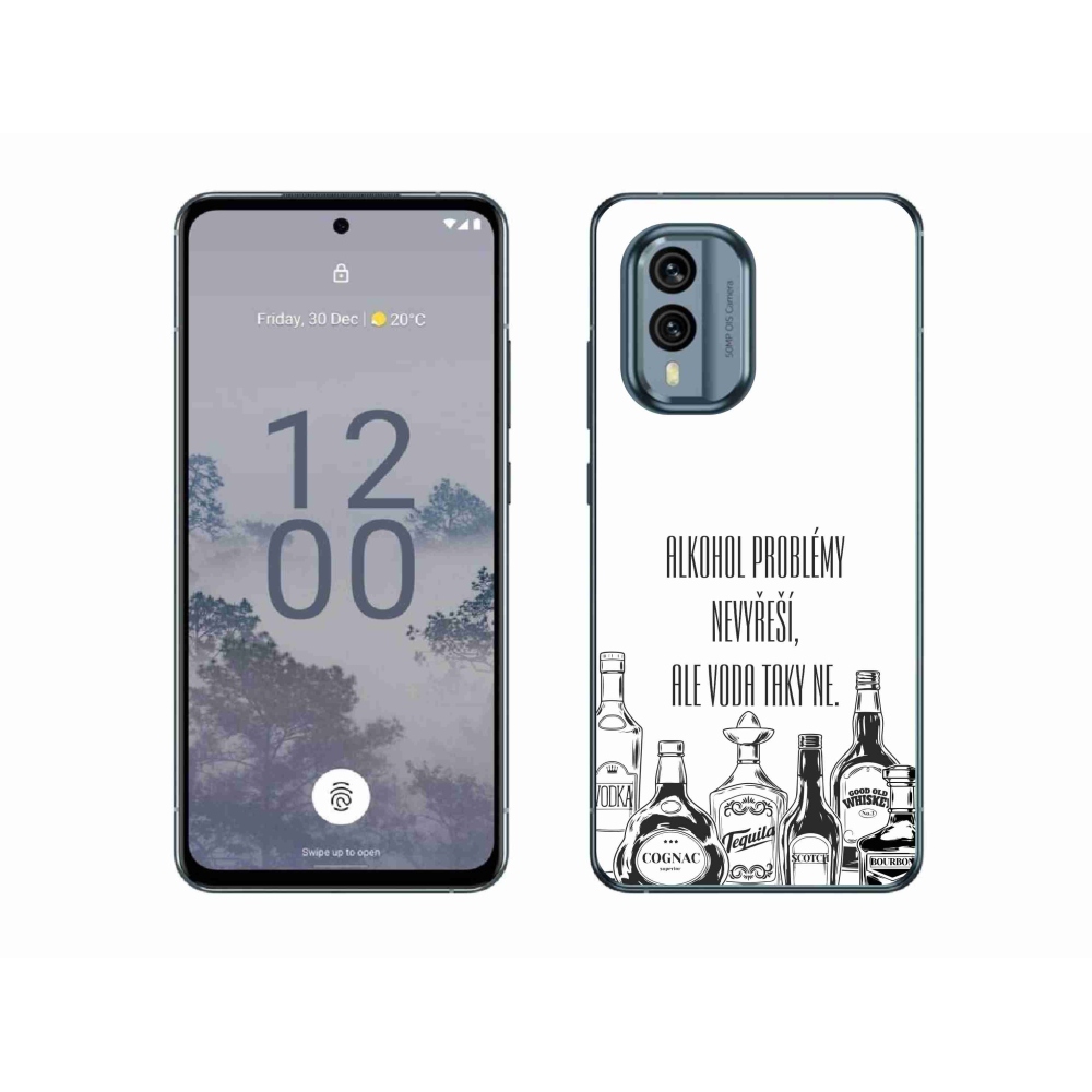 Gél borító mmCase a Nokia X30 5G készülékhez - vicces szöveg fehér háttérrel