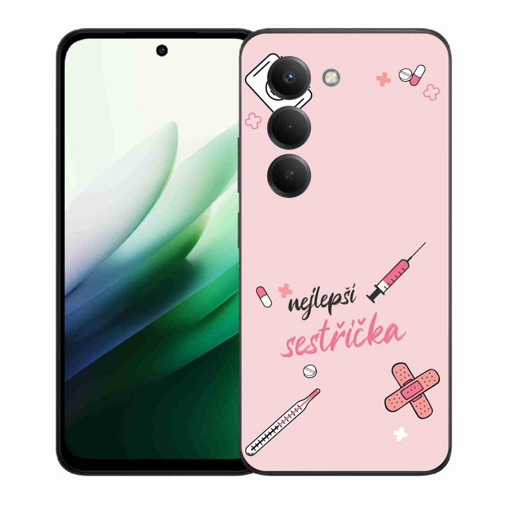 Gél borító mmCase a Xiaomi Redmi 15 5G - legjobb kishúg rózsaszín háttérrel